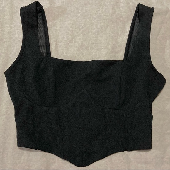 Forever 21 Black Cropped Corset - Picture 1 of 8